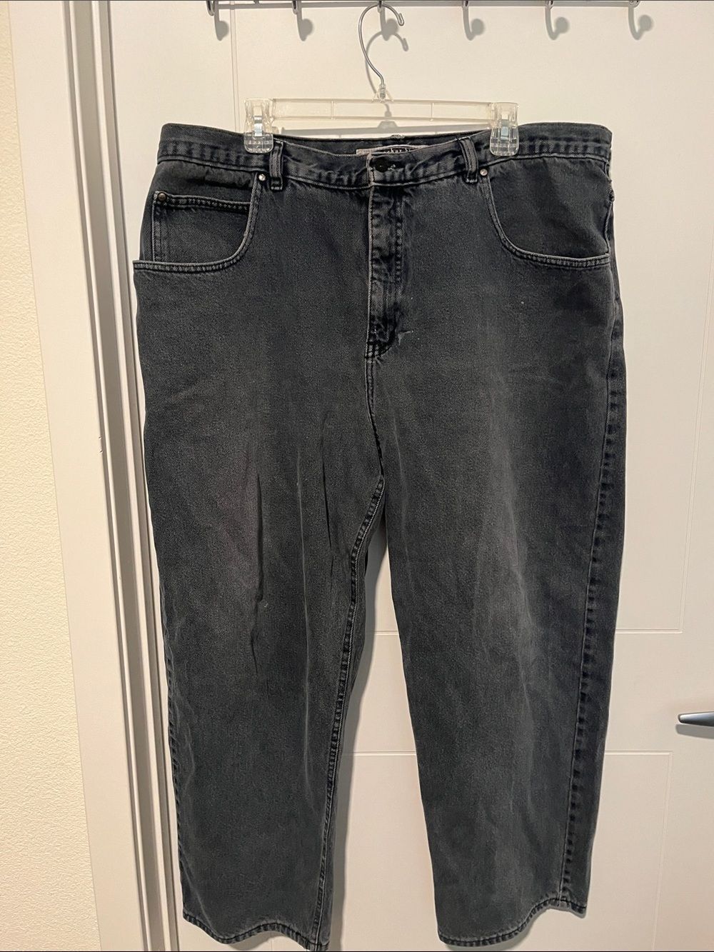 Vintage Anchor Gray Baggy Distressed Pockets Faded Jeans Casual